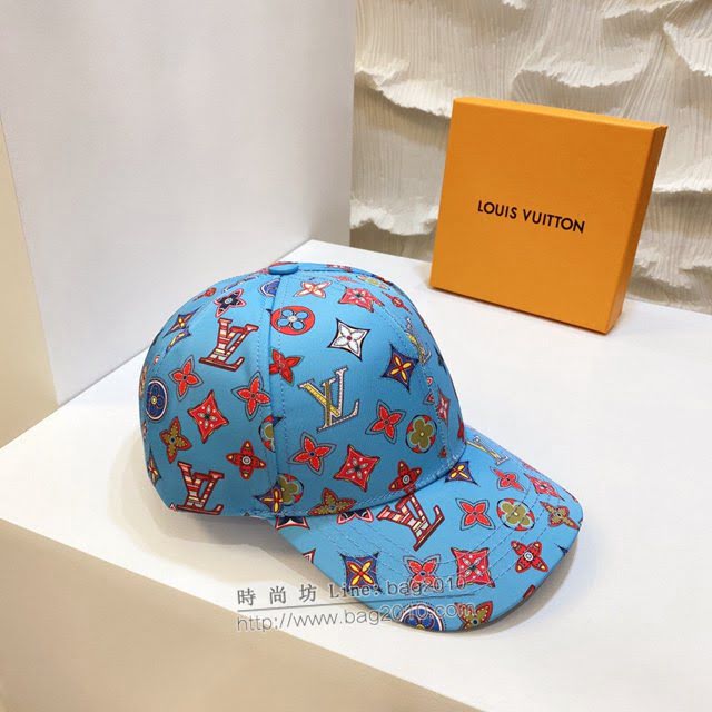 LV男女同款帽子 路易威登新款印花棒球帽鴨舌帽  mm1218
